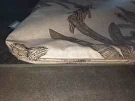 Boxmatrashoes geplastificeerd katoen zand met vogels en palmbomen