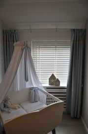 Set tweeling lichtblauw met beige