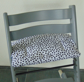 Stokke Tripp Trapp zitkussen afneembaar stip wit/zwart