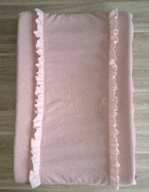 Aankleedkussenhoes babywafelstof met hydrofiele ruches