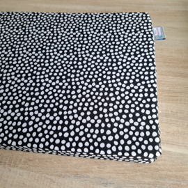 Kussen kallax katoen nop zwart/wit 39 x 147 cm