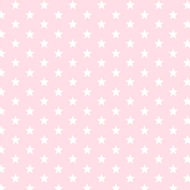 Katoen kleine sterren poederroze (012)