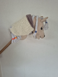 (V) Hobbyhorse dekentje taupe/crème