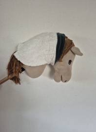 (V) Hobbyhorse dekentje donkergroen/off-white