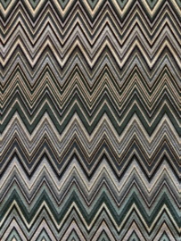 Luxe stof Murano zigzag medium blauw