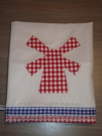 Dekbedovertrek molen 60 x 80 cm rood/wit/blauw