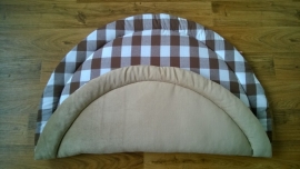 Boxkleed rond nicky velours/grote ruit