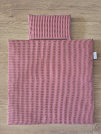 Dekbedovertrekset hartjes pastel/wafelkatoen