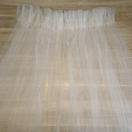 Sluier voor wieg of ledikant tule extra breed off-white