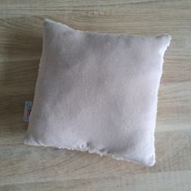 Kussen teddykatoen/nicky velours 25 x 25 cm