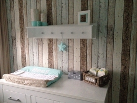 Babykamer set met naam mint/beige