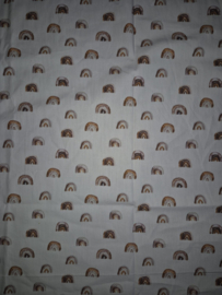 Katoen regenboogjes bruintinten