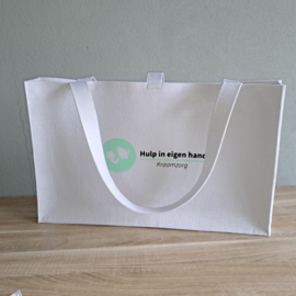 Vilten tas voor babyweegschaal met eigen logo