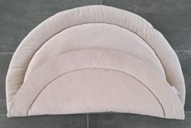 Boxkleed rond nicky velours uni beige