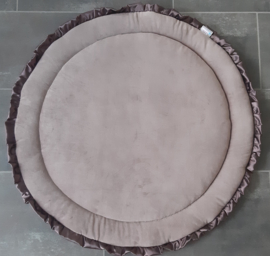 Boxkleed rond nicky velours met satijnen ruche