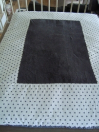 Boxkleed ster/nicky velours 90 x 100 cm wit/grijs