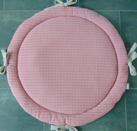 Boxkleed rond wafelkatoen/grove wafelkatoen