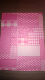 Dekbedovertrek patchwork ruit 60 x 80 cm