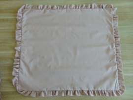 Kussensloop 50 x 60 cm uni katoen met grote ruches