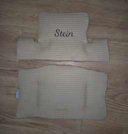 Stokke Tripp Trapp kussenset wafelkatoen met naam