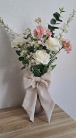 (V) Decoratiestrik linnenlook naturel