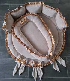 Set rond Eva nicky velours met satijnen ruche