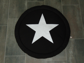 Boxkleed rond zwart/wit/ster