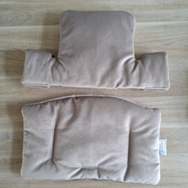 Kussenset voor de tripp trapp stoel velours holland velvet taupe