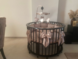 Set rond Eva nicky velours met satijnen ruche