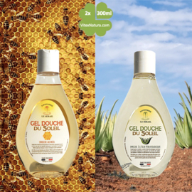 Sulfaatvrije douchegel|2x 300ml Honing & biologische Aloë vera