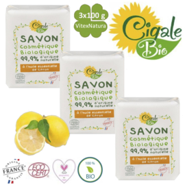 Organic lemon oil soap 3x100g
