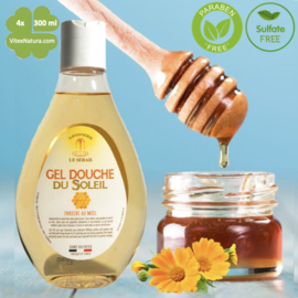 Marseille douche en bad gel Honing  4x300ml