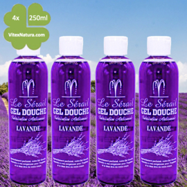 Marseille shower and bath gel Lavender 4x250ml