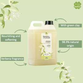 Marseille soap shower shampoo 3L organic clay and verbena
