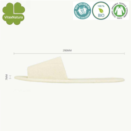 Organic linen bath slipper open toe