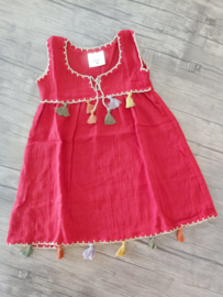 Dress with tassels 100% cotton
