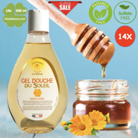 Marseille douche en bad gel Honing  14x300ml