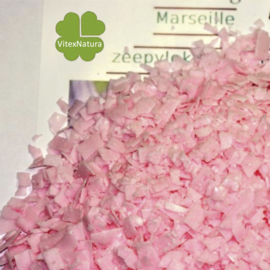 Copos de jabón de Marsella con aceite esencial de Rosa 15x750g