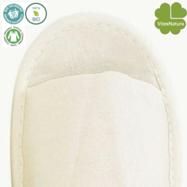 Organic linen bath slipper open toe