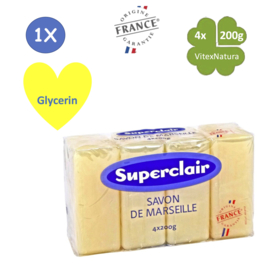 Savon de Marseille glycérine 4x200g