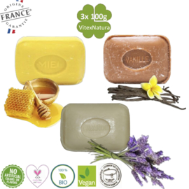 Le Serail Marseille Lavendel, Vanille, Honig farblose Seife 3x100g