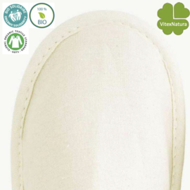 Organic linen bath slipper closed toe