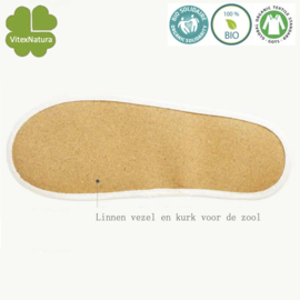 Organic linen bath slipper closed toe