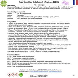 Collectie Eau de Colognes 12 x 250 ML Eau de Cologne 250 ML | unisex | multifunctioneel