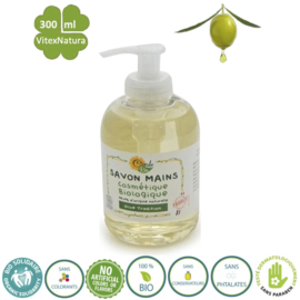 Jabón de manos con aceite de oliva ecológico botella dosificador 300ml