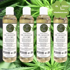 Marseille douche en bad gel CBD cannabis 4x250ml