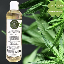 Marseille douche en bad gel CBD cannabis 250ml