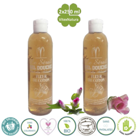 Marsella gel de ducha y baño flor de algodón 2x250ml