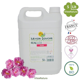 Biologische rozen geur douchegel 5L