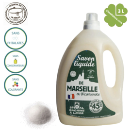 Lessive liquide marseillaise au bicarbonate de sodium 3x3L Fraîcheur alpine